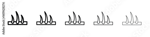 Hair icon. Thin line icons collection for web ui.