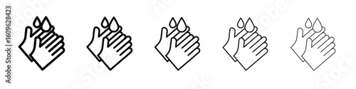 Handwashing icon. Thin line icons collection for web ui.