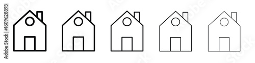 House icon. Thin line icons collection for web ui.