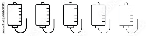 IV drip icon. Thin line icons collection for web ui.