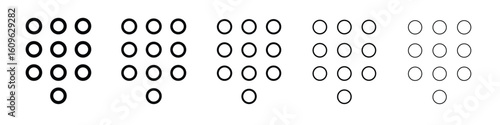 Keypad icon. Thin line icons collection for web ui.