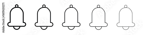 Notification bell icon. Thin line icons collection for web ui.