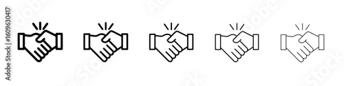 Partnership icon. Thin line icons collection for web ui.