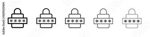 Password icon. Thin line icons collection for web ui.