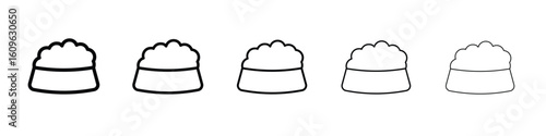 Pet food icon. Thin line icons collection for web ui.