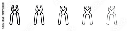 Pliers icon. Thin line icons collection for web ui.