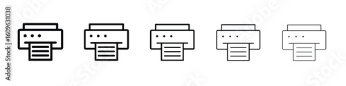 Printer icon. Thin line icons collection for web ui.