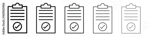 Result icon. Thin line icons collection for web ui.