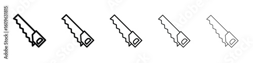 Saw icon. Thin line icons collection for web ui.