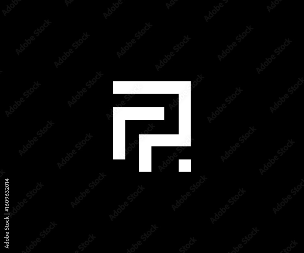Obraz premium FP letter modern clean logo
