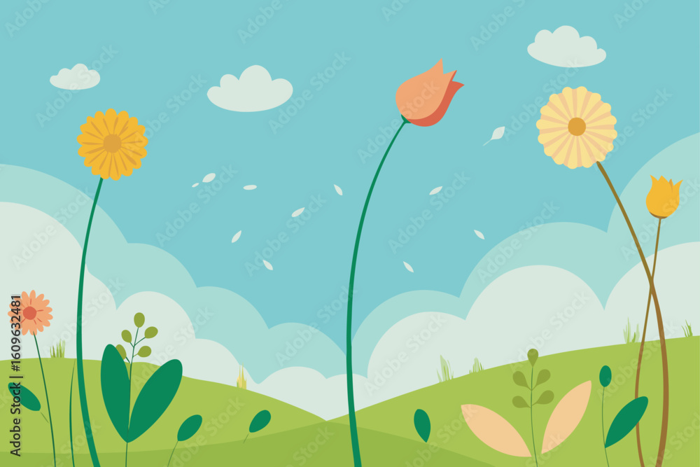 Fototapeta premium wildflower meadow breeze