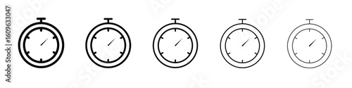 Timer icon. Thin line icons collection for web ui.