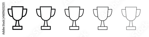 Trophy icon. Thin line icons collection for web ui.