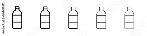 Water bottle icon. Thin line icons collection for web ui.
