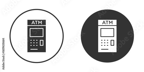 Atm icon doodle vectors, vector illustration
