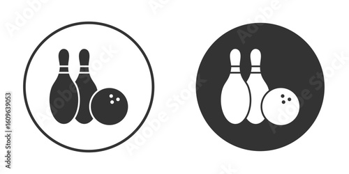 Bowling icon doodle vectors, vector illustration