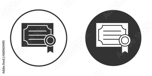 Certificate icon doodle vectors, vector illustration