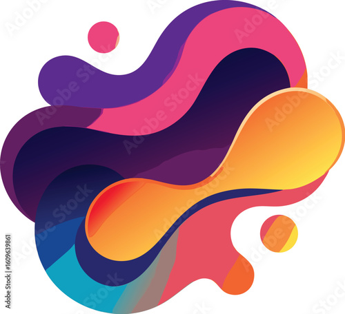 Human footprints colorful vector illustration on white background symbol design logo concept