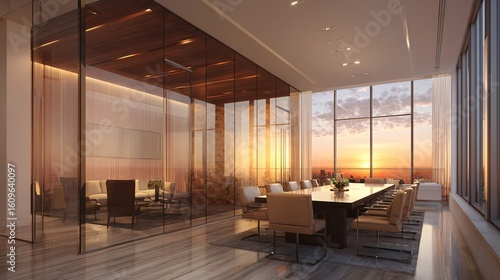 Luxury Penthouse Sunset View Modern Dining Room Design