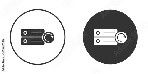 Data backup icon doodle vectors, vector illustration