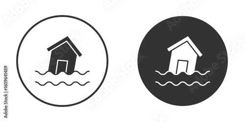 Flood icon doodle vectors, vector illustration