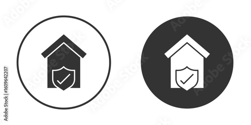 Home insurance icon doodle vectors, vector illustration