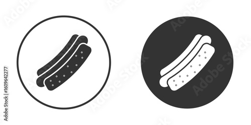 Hot dog icon doodle vectors, vector illustration