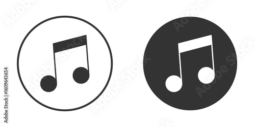 Music note icon doodle vectors, vector illustration