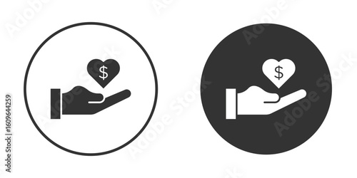 Philanthropy icon doodle vectors, vector illustration