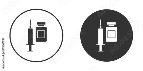 Vaccination icon doodle vectors, vector illustration