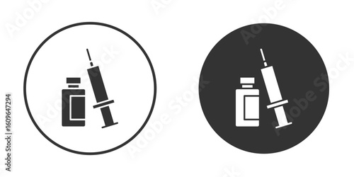 Vaccine vial icon doodle vectors, vector illustration