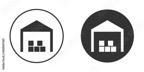 Warehouse icon doodle vectors, vector illustration