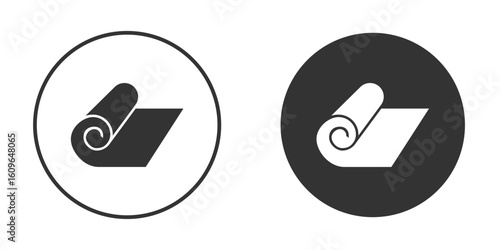 Yoga mat icon doodle vectors, vector illustration