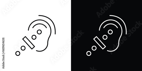 Assistive listening systems icon design vector art Illustrations