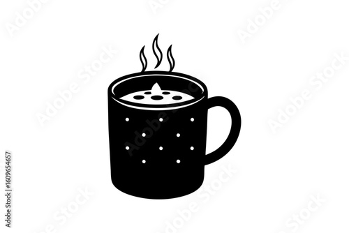 Classic Hot Cocoa Mug Vector for Cozy Winter Designs