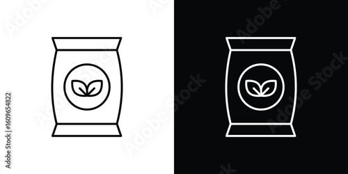 Bag seedling icon design vector art Illustrations