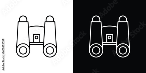 Binoculars icon design vector art Illustrations