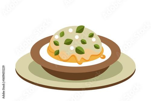 Creamy Italian Risotto Vector Design for Food Projects