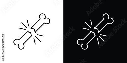 Bone break icon design vector art Illustrations