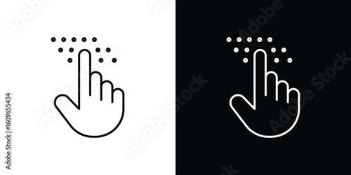 Braille icon design vector art Illustrations