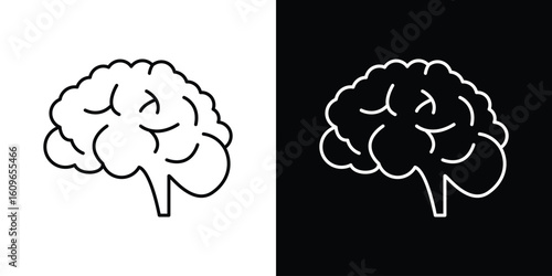 Brain icon design vector art Illustrations