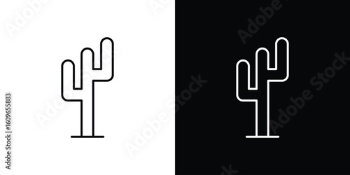 Cactus icon design vector art Illustrations