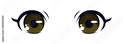 Set Detailed anime eye set