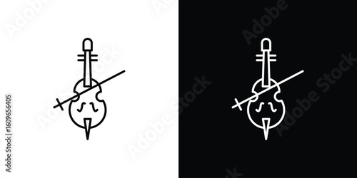 Cello icon design vector art Illustrations