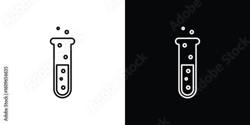 Chemical Tube icon design vector art Illustrations