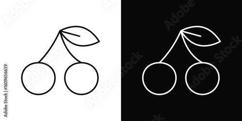 Cherry icon design vector art Illustrations
