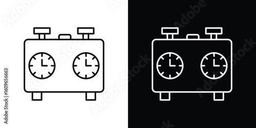 Chess clock icon design vector art Illustrations