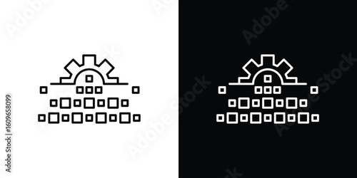 Digital transformation icon design vector art Illustrations