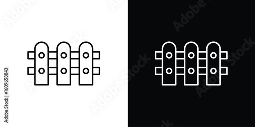 Fence icon design vector art Illustrations