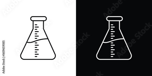 Flask icon design vector art Illustrations